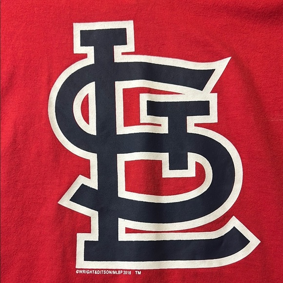 Wright & Ditson Red st. Louis Cardinals baseball Short Sleeve Tee. NWT. M - Picture 8 of 9